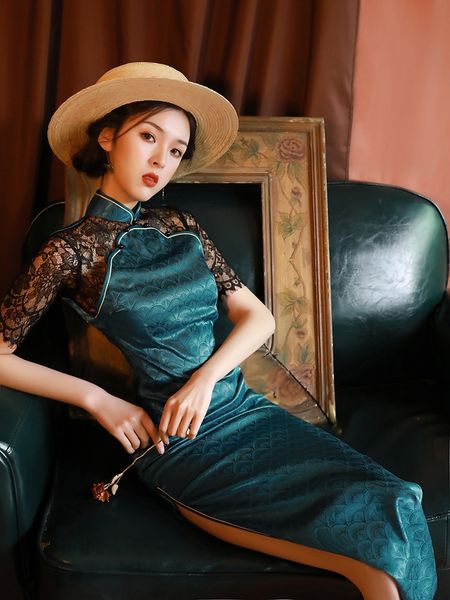 retro cheongsam 2021 fashionable new mid-length stylish xangai young improved girl dress women's fashions fairy 8s71, Black;gray
retro cheongsam 2021 fashionable new mid-length stylish xangai young improved girl dress women's fashions fairy 8s71, Black;gray