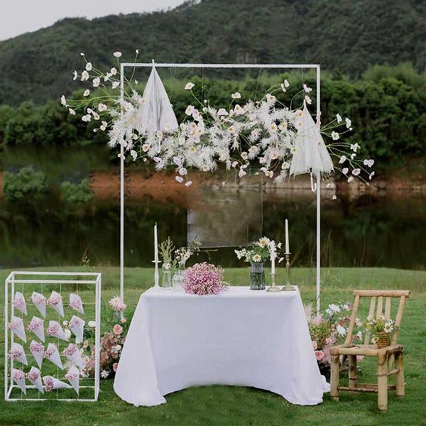 party decoration white square arch shelf event wedding props iron stand stage backdrop frame decorative artificial flowers 
party decoration white square arch shelf event wedding props iron stand stage backdrop frame decorative artificial flowers