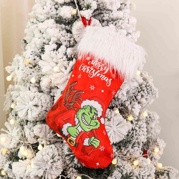 ornaments green hair strange christmas thief white long hair edge christmas stockings candy gift bag
ornaments green hair strange christmas thief white long hair edge christmas stockings candy gift bag