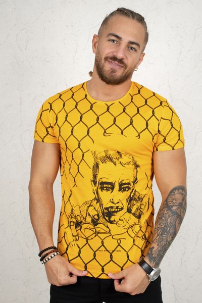 Orange Skirt Oval Cut Man T-shirt 2002021 Ulwx, White;black