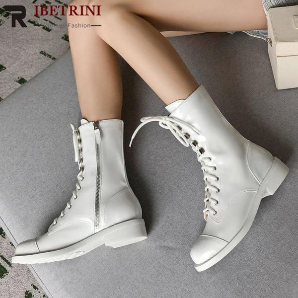 boots ribetrini genuine leather gold women shoes mid calf solid lace up med heels quality stylish design, Black
boots ribetrini genuine leather gold women shoes mid calf solid lace up med heels quality stylish design, Black