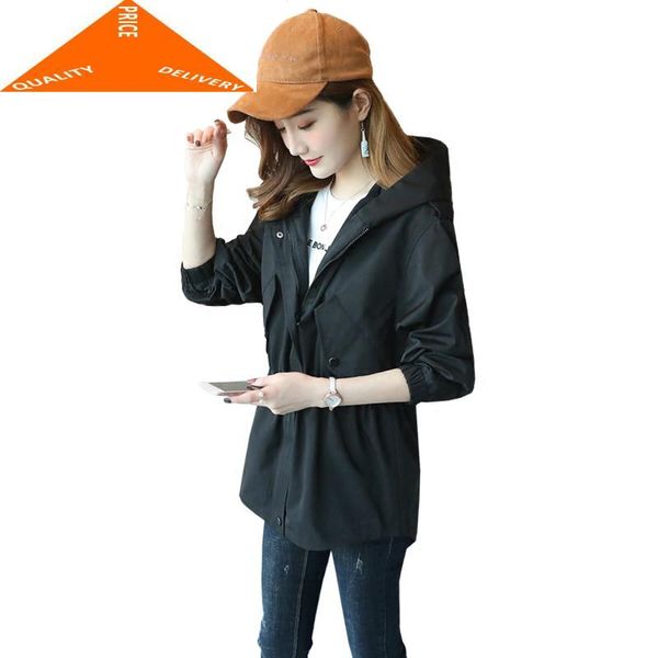 women's jackets fashion 2021 long sleeve jacket short windbreaker female outerwear casual ladies autumn coat lwl649, Black;brown
women's jackets fashion 2021 long sleeve jacket short windbreaker female outerwear casual ladies autumn coat lwl649, Black;brown