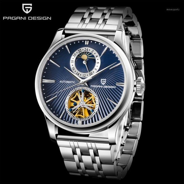 men`s watch tourbillon mechanical watches luminous genuine leather moon phase clock skeleton automatic wrist wristwatches, Slivery;brown
men`s watch tourbillon mechanical watches luminous genuine leather moon phase clock skeleton automatic wrist wristwatches, Slivery;brown