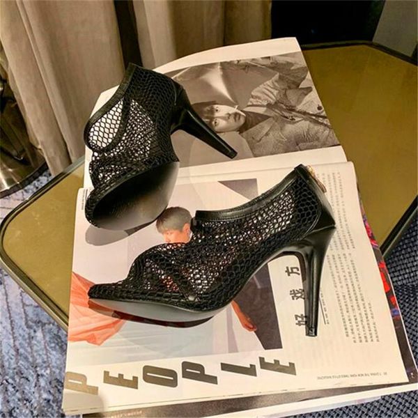 sandals round toe mesh high heel fashion female fairy style leather fine sexy, Black
sandals round toe mesh high heel fashion female fairy style leather fine sexy, Black