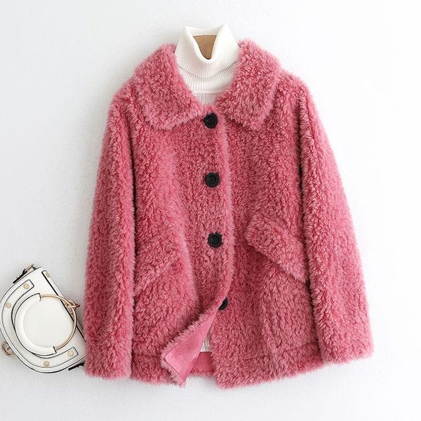 women 2021 winter new short real wool fur jackets female fashion sheep shearing outwear ladies single breasted thick coats v217, Black
women 2021 winter new short real wool fur jackets female fashion sheep shearing outwear ladies single breasted thick coats v217, Black