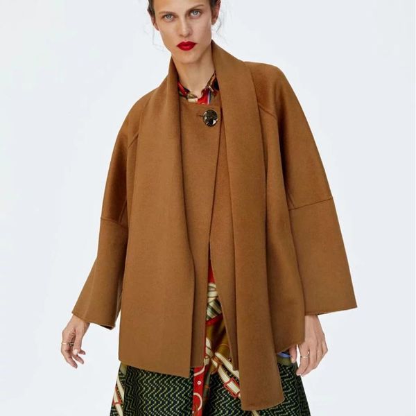 women's suits & blazers fashion women a0913t5 europe and the united states fall 2021 scarf cloak type cloth coat 1503 #, White;black
women's suits & blazers fashion women a0913t5 europe and the united states fall 2021 scarf cloak type cloth coat 1503 #, White;black
