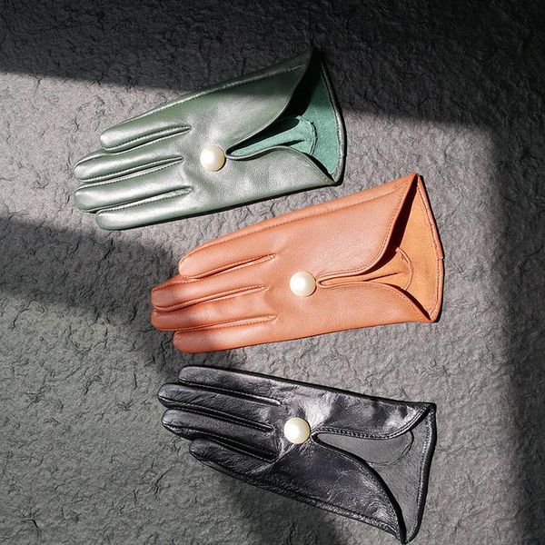 five fingers gloves women' natural sheepskin leather pearl beaded thin glove female fashion genuine goat touchscreen driving r1937, Blue;gray
five fingers gloves women' natural sheepskin leather pearl beaded thin glove female fashion genuine goat touchscreen driving r1937, Blue;gray