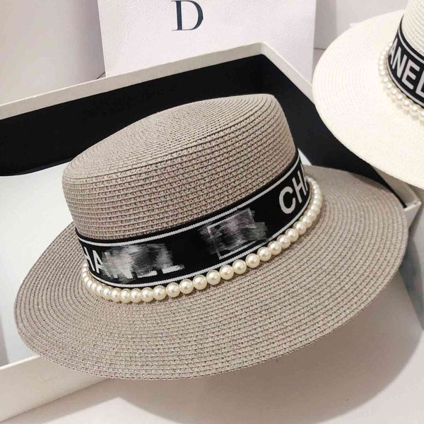 fashionable light luxury small fragrance pearl hat summer travel versatile wide brim sun hat children, Black;white
fashionable light luxury small fragrance pearl hat summer travel versatile wide brim sun hat children, Black;white