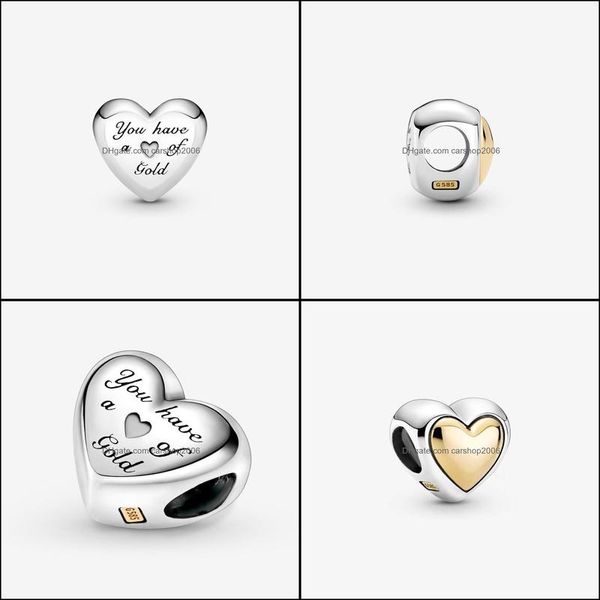 charms jewelry findings & components 100% 925 sterling sier domed golden heart charm fit original european bracelet fashion aessories drop d, Bronze;silver
charms jewelry findings & components 100% 925 sterling sier domed golden heart charm fit original european bracelet fashion aessories drop d, Bronze;silver