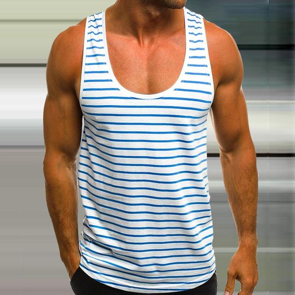 men' tank striped printing sleeveless men casual sport quick dry slim fit vest 2021 summer fashion fitness o-neck pullovers, White;black
men' tank striped printing sleeveless men casual sport quick dry slim fit vest 2021 summer fashion fitness o-neck pullovers, White;black