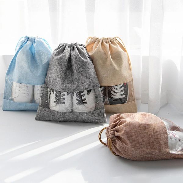 storage bags portable travel shoes bag linen drawstring dustproof covers organizer 27x35cm/30x42cm
storage bags portable travel shoes bag linen drawstring dustproof covers organizer 27x35cm/30x42cm