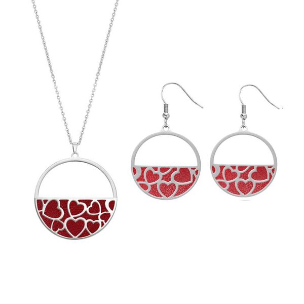 earrings & necklace legenstar interchangeable cuff stainless steel earring suit for women peach heart reversible leather jewelry 2021, Silver
earrings & necklace legenstar interchangeable cuff stainless steel earring suit for women peach heart reversible leather jewelry 2021, Silver