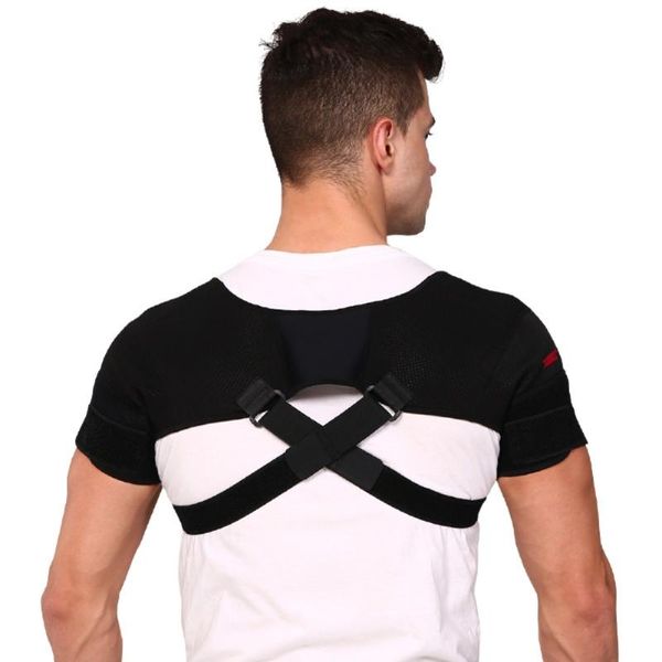 back support 1pc shoulder care brace protector safety gear bandage adjustable single-side guard strap wrap belt 2021, Black;blue
back support 1pc shoulder care brace protector safety gear bandage adjustable single-side guard strap wrap belt 2021, Black;blue