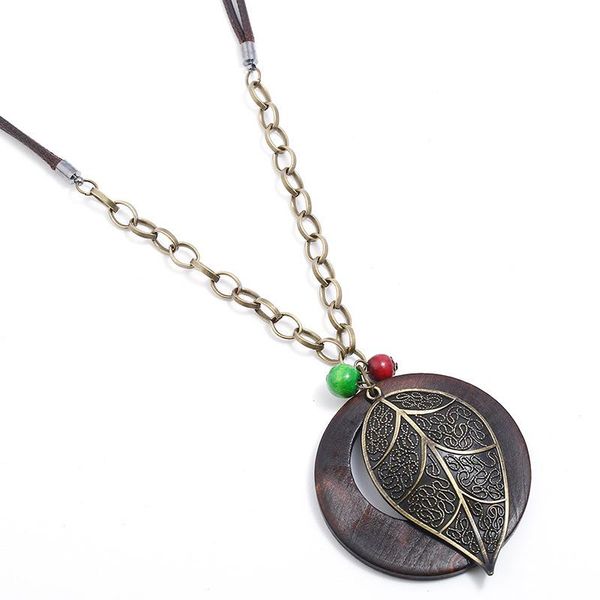 chains fashion vintage leaf pendant women necklace alloy big charms long leather statement chain round wood rope casual retro jewelry, Silver
chains fashion vintage leaf pendant women necklace alloy big charms long leather statement chain round wood rope casual retro jewelry, Silver