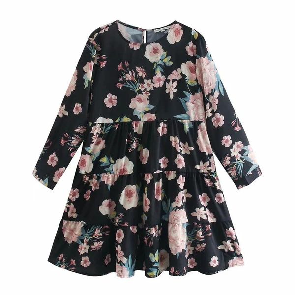 casual dresses women floral printing o neck three quarter sleeve mini dress female ruffled hem clothes lady loose vestido d6710, Black;gray
casual dresses women floral printing o neck three quarter sleeve mini dress female ruffled hem clothes lady loose vestido d6710, Black;gray
