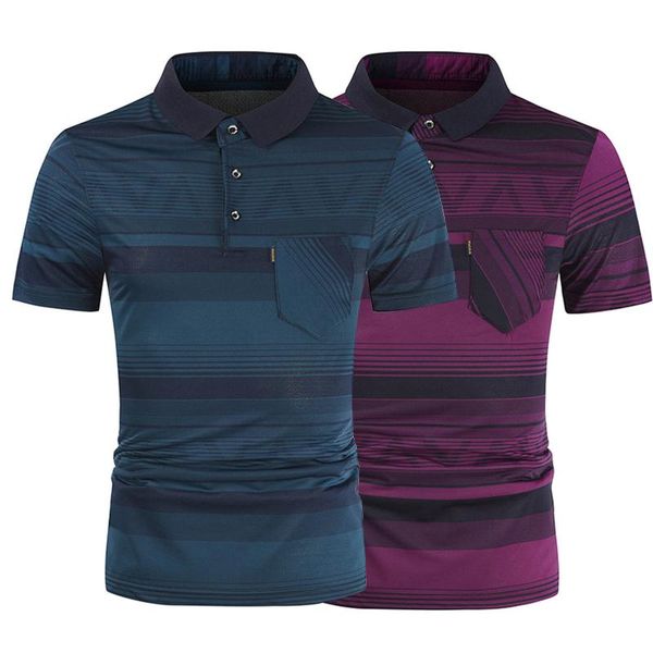 men's t-shirts 2021 summer slim casual fit single-breasted short sleeve lapel t-shirt dark stripes office clothes men tee, White;black
men's t-shirts 2021 summer slim casual fit single-breasted short sleeve lapel t-shirt dark stripes office clothes men tee, White;black