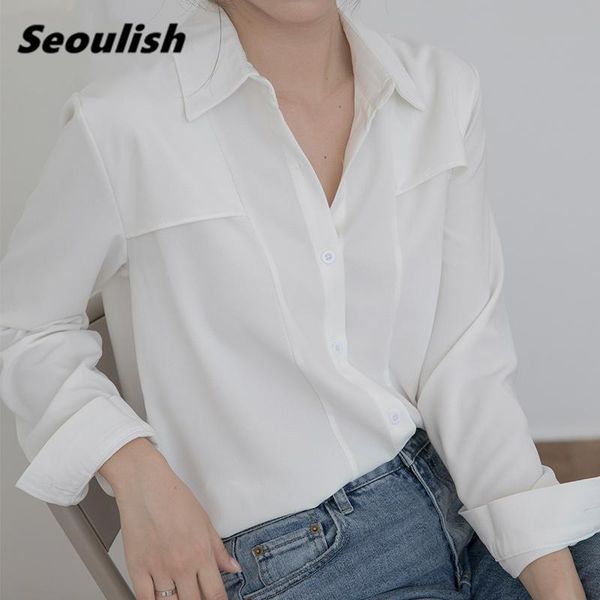women's blouses & shirts seoulish 2021 autumn white formal long sleeve office lady elegant female loose fashionable blouse
women's blouses & shirts seoulish 2021 autumn white formal long sleeve office lady elegant female loose fashionable blouse