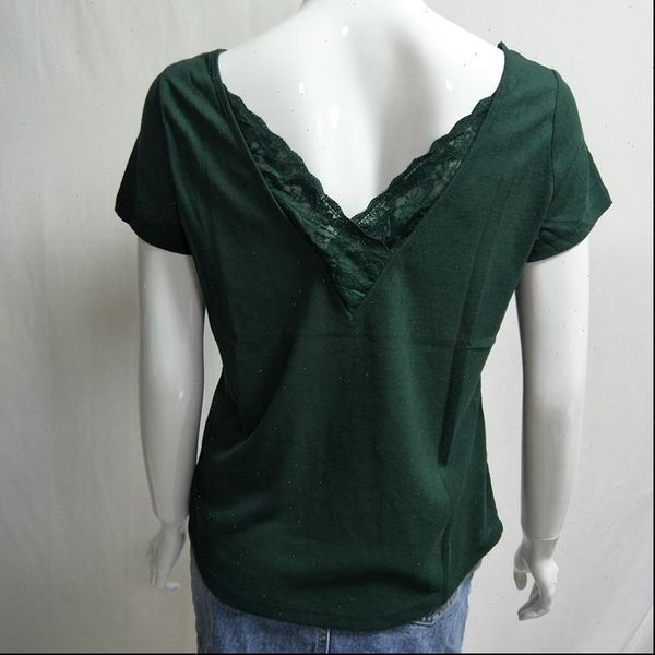 women t shirt spring summer 2021 new short sleeved t shirt fashion casual cotton v neck lace solid color loose t, White
women t shirt spring summer 2021 new short sleeved t shirt fashion casual cotton v neck lace solid color loose t, White