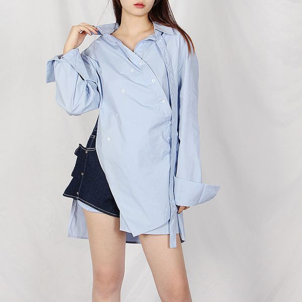 2021 fashion personalized design women blouses long sleeve turn-down collar irregular blouse shirt casual elegant work top, White
2021 fashion personalized design women blouses long sleeve turn-down collar irregular blouse shirt casual elegant work top, White