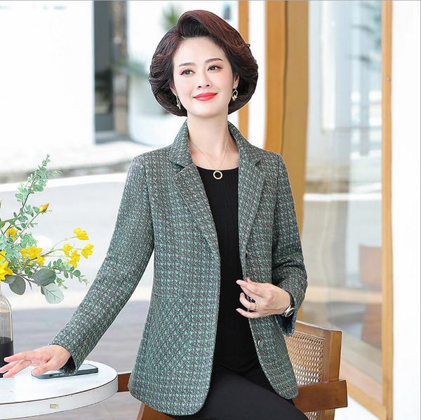 women's suits & blazers women spring autumn blazer coat houndstooth plaid print slim style plus size fashion outerwear middle-aged moth, White;black
women's suits & blazers women spring autumn blazer coat houndstooth plaid print slim style plus size fashion outerwear middle-aged moth, White;black