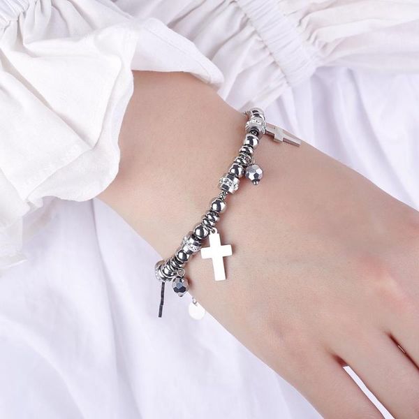 charm bracelets stainless steel cat moon heart star clover charms bracelet music note crystal beads for women gifts trendy jewelry 2021, Golden;silver
charm bracelets stainless steel cat moon heart star clover charms bracelet music note crystal beads for women gifts trendy jewelry 2021, Golden;silver