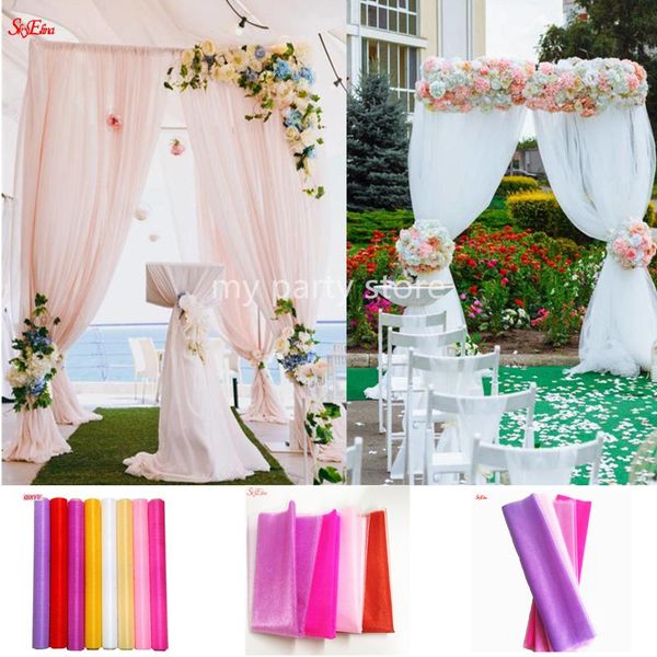 48cm * 10m sheer crystal organza tulle roll fabric for wedding mariage birthday decoration diy tutu chair sashes bow runner 5z
48cm * 10m sheer crystal organza tulle roll fabric for wedding mariage birthday decoration diy tutu chair sashes bow runner 5z