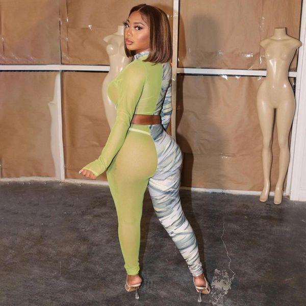 new mesh contrast color stitching lace-up long-sleeved t-shirt and pants suit crop leggings 2 piece set autumn women, White
new mesh contrast color stitching lace-up long-sleeved t-shirt and pants suit crop leggings 2 piece set autumn women, White