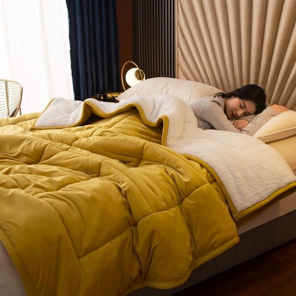 blankets winter quilted blanket double color patchwork quilt super warm soft cashmere thickened raschel for home textile
blankets winter quilted blanket double color patchwork quilt super warm soft cashmere thickened raschel for home textile