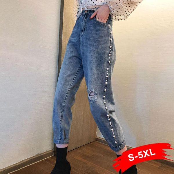women's jeans vintage streetwear plus size pear beading ankle length harem mom 4xl 5xl boyfriend ripped capris cargo denim pants y2k, Blue
women's jeans vintage streetwear plus size pear beading ankle length harem mom 4xl 5xl boyfriend ripped capris cargo denim pants y2k, Blue