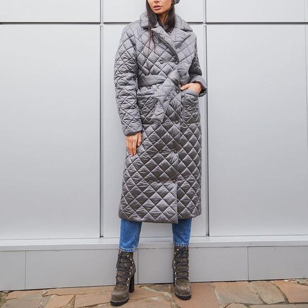 women's down & parkas rr notched tie belt women fashion solid double breasted coats elegant thin long cotton jackets female ladies, Black
women's down & parkas rr notched tie belt women fashion solid double breasted coats elegant thin long cotton jackets female ladies, Black