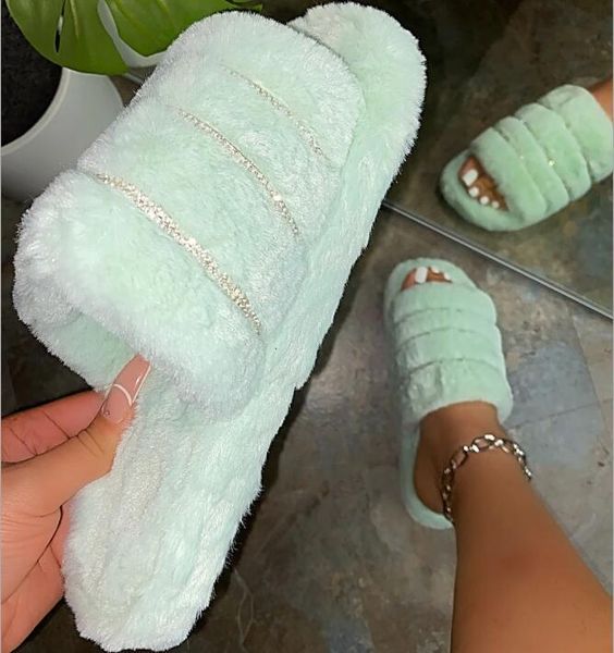 winter furry slippers women's rhinestone decor fluffy warm slipper crystal soft ladies shoes woman female shoe, Black
winter furry slippers women's rhinestone decor fluffy warm slipper crystal soft ladies shoes woman female shoe, Black