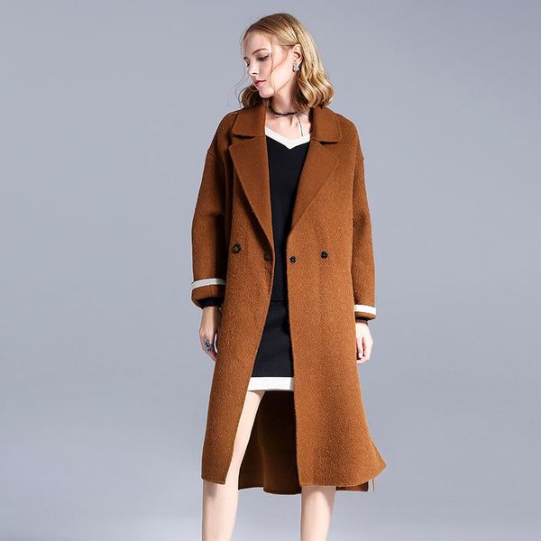 women's trench coats spring and autumn fashion women cashmere coat real overcoat turn - down collar slim style wool, Tan;black
women's trench coats spring and autumn fashion women cashmere coat real overcoat turn - down collar slim style wool, Tan;black