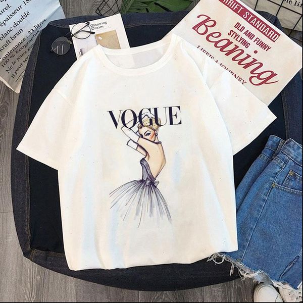summer fashion t shirt women vogue beauty elegant posture harajuku streetwear short sleeve o neck tees camisetas mujer, White
summer fashion t shirt women vogue beauty elegant posture harajuku streetwear short sleeve o neck tees camisetas mujer, White