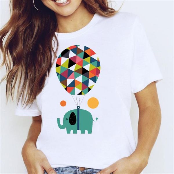graphic cartoon elephant plaid cute women trend short sleeve clothes clothing tees print female t shirt, White
graphic cartoon elephant plaid cute women trend short sleeve clothes clothing tees print female t shirt, White