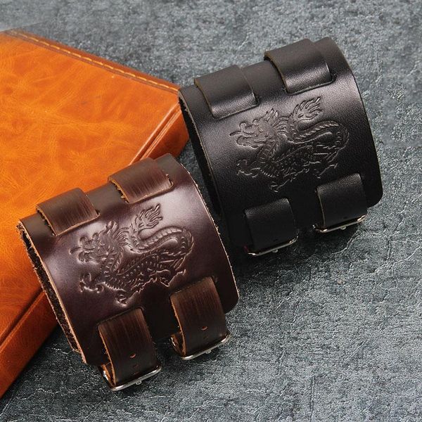 tennis 2021 punk chinese gragon bracelet men wrap leather women jewelry gift for him pulseira masculina bracelets nm-14, Golden;silver
tennis 2021 punk chinese gragon bracelet men wrap leather women jewelry gift for him pulseira masculina bracelets nm-14, Golden;silver