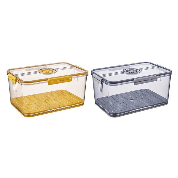 storage bottles & jars genuine plastic food box container with lid and drain tray timing function fridge produce saver refrigerator organize 
storage bottles & jars genuine plastic food box container with lid and drain tray timing function fridge produce saver refrigerator organize