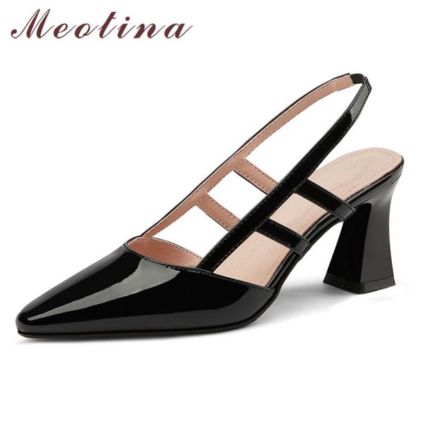 dress shoes meotina high heels women pumps natiral genuine leather block heel slingbacks real square toe lady 33-43, Black
dress shoes meotina high heels women pumps natiral genuine leather block heel slingbacks real square toe lady 33-43, Black