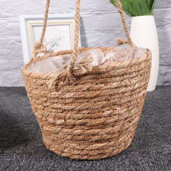 storage baskets straw woven flower basket hanging fleshy pot flowerpot plants succulent potted holder for home garden (lig
storage baskets straw woven flower basket hanging fleshy pot flowerpot plants succulent potted holder for home garden (lig