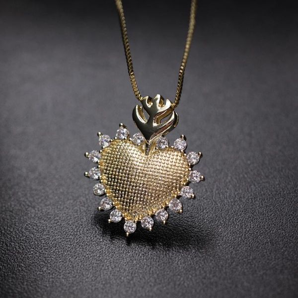 chains love heart shape pendant necklace cubic zirconia women jewelry gift gold color fashion bijoux statement, Silver
chains love heart shape pendant necklace cubic zirconia women jewelry gift gold color fashion bijoux statement, Silver