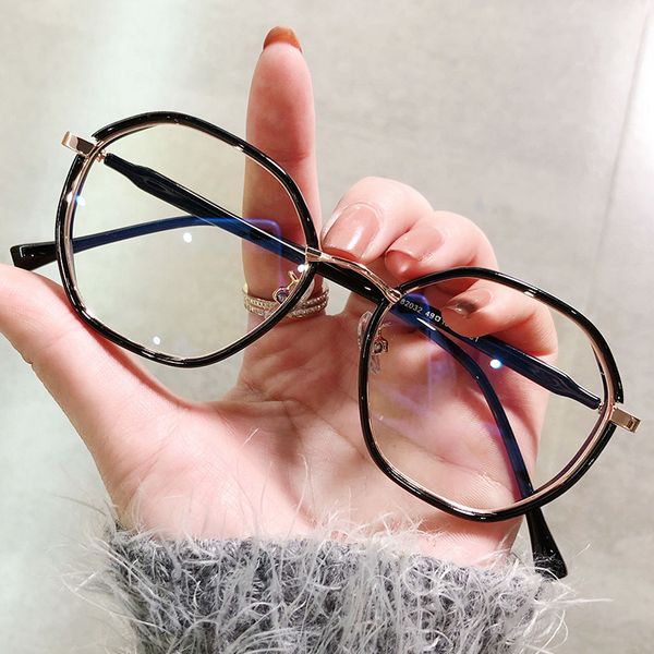 design blue light proof glasses women's chao round face large plain eye frame can be equipped with myopic flat lens, White;black
design blue light proof glasses women's chao round face large plain eye frame can be equipped with myopic flat lens, White;black