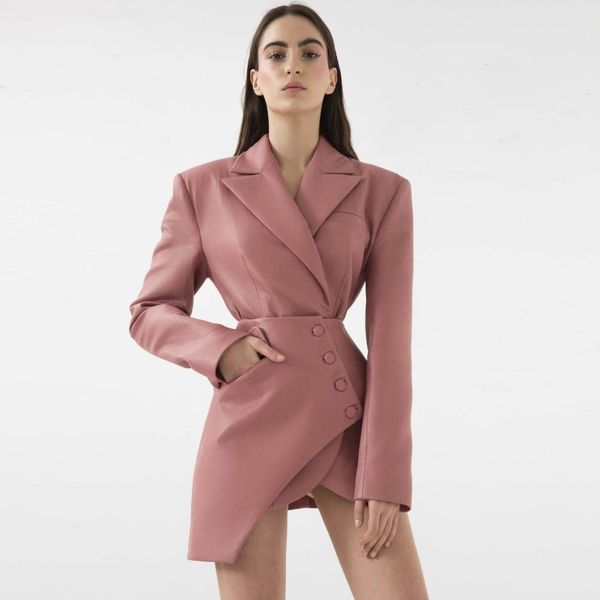 women's two piece pants pink leather casual blazer set long sleeve waist irregular hem autumn fashion rkij, White
women's two piece pants pink leather casual blazer set long sleeve waist irregular hem autumn fashion rkij, White