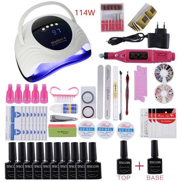 nail art kits set uv led lamp dryer with 18/12 pcs gel polish kit soak off manicure tools electric drill
nail art kits set uv led lamp dryer with 18/12 pcs gel polish kit soak off manicure tools electric drill