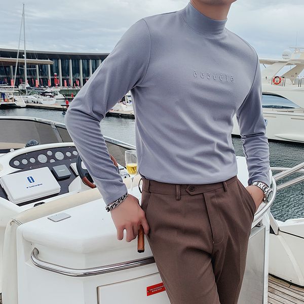 autumn 2021 new winter men's t-shirt fashion long casual male sleeve t-shirts all the comfortable game veet turtleneck high shirts j1om, Black;brown
autumn 2021 new winter men's t-shirt fashion long casual male sleeve t-shirts all the comfortable game veet turtleneck high shirts j1om, Black;brown