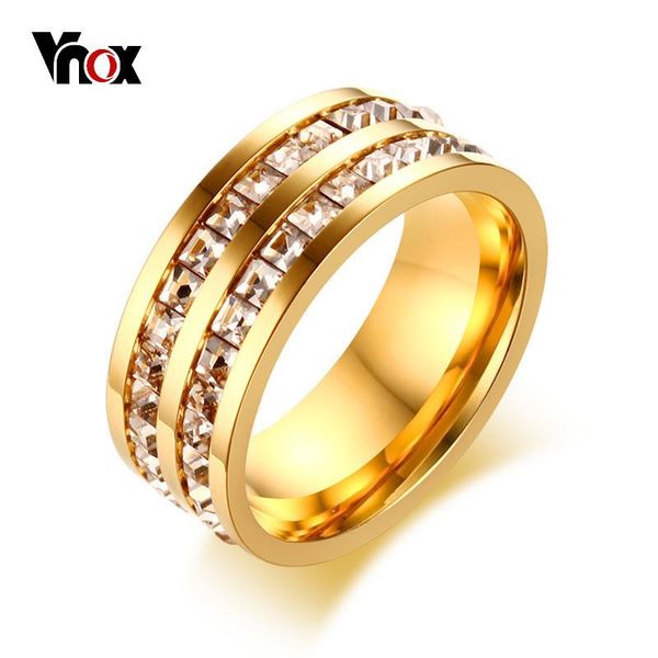 wedding rings vnox double rows cz stones ring for women elegant rose gold color stainless steel band female alliance jewelry, Slivery;golden
wedding rings vnox double rows cz stones ring for women elegant rose gold color stainless steel band female alliance jewelry, Slivery;golden