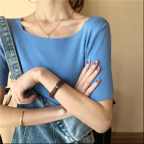 2021 new fashion women shirts women ribbed t shirts summer women shirts drop shipping good quality, White
2021 new fashion women shirts women ribbed t shirts summer women shirts drop shipping good quality, White