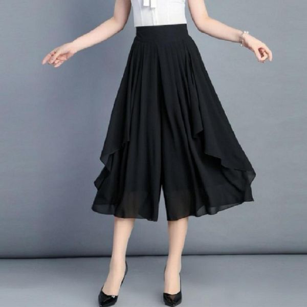 women pants solid color elastic high waist cropped wide leg pants for women plus size loose dress pants female skirt trousers, Gray
women pants solid color elastic high waist cropped wide leg pants for women plus size loose dress pants female skirt trousers, Gray