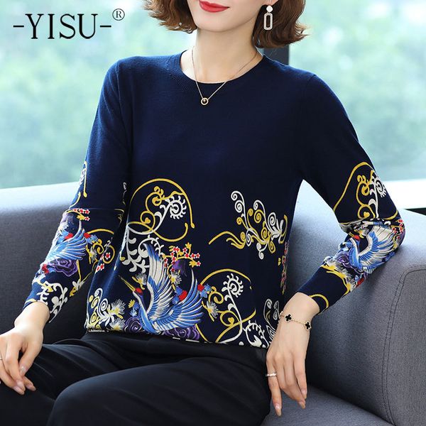 women's knits & tees yisu wool knitted sweater spring autumn o-neck long sleeve loose jumper pullover phoenix printing sweaters v9bg, White
women's knits & tees yisu wool knitted sweater spring autumn o-neck long sleeve loose jumper pullover phoenix printing sweaters v9bg, White
