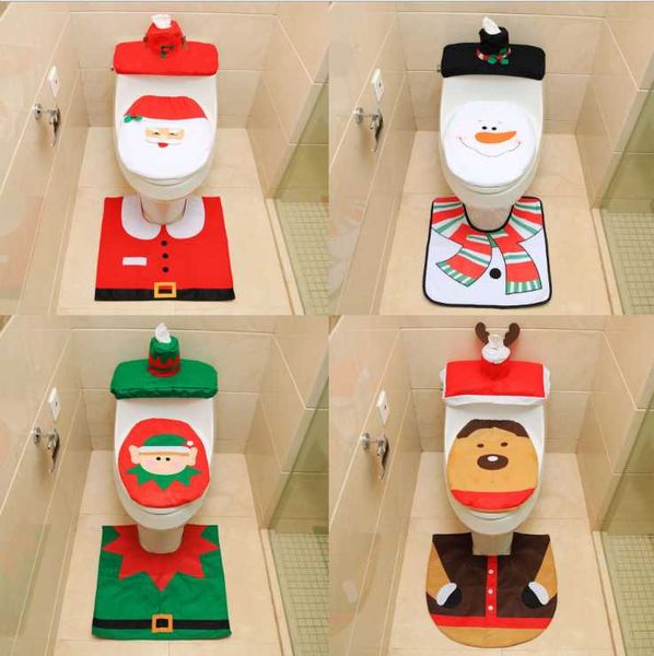 christmas toilet set christmas toilet three-piece set