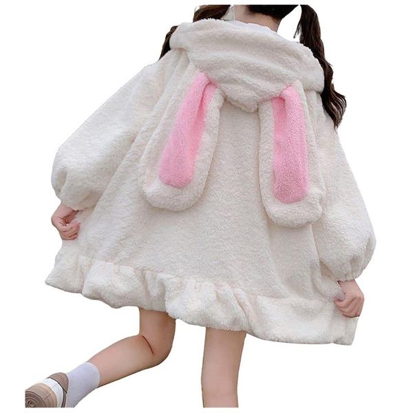 women's jackets ears sweater women lambswool plush jacket plus size winter hooded long-sleeved ruffled moletom feminino, Black;brown
women's jackets ears sweater women lambswool plush jacket plus size winter hooded long-sleeved ruffled moletom feminino, Black;brown