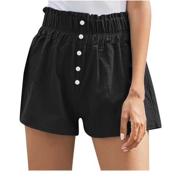 women's shorts summer solid wide leg button high waist street women bottoms fashion streetwear loose lady, White;black
women's shorts summer solid wide leg button high waist street women bottoms fashion streetwear loose lady, White;black